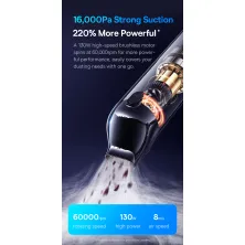 Аккумуляторный пылесос Baseus A5 Car Vacuum Cleaner 130 Вт 16000 Па Черный