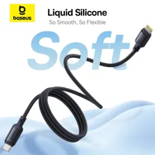 Кабель Baseus PicoGo Magnetic Liquid Silicone Series Fast Charging Data Cable Type-C to Type-C 240W 1m Чорний