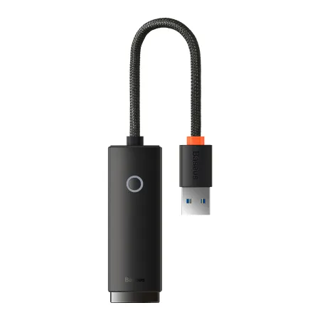 USB Переходник Baseus Lite Series Ethernet 1000 Mbps Type-A to RJ45 Чорний