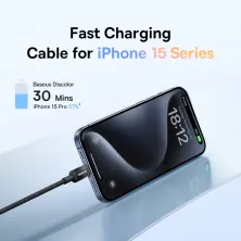 Кабель Baseus Discolor Series Fast Charging Data Cable Type-C to Type-C 100W 20V 5A 1m Черный