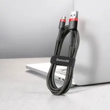 Кабель Baseus Cafule Cable USB to Micro USB 1.5A 2m Черно-Красный