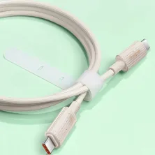 Кабель Baseus Habitat Series Fast Charging Data Cable Type-C to Type-C 100W 20V 5A 1m Рожевий
