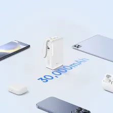 УМБ Baseus EnerFill FC51 Bipow2 Pro 30000mAh 22.5W 2.4A з технологією QC3.0+PD3.0 та Type-C кабелем 22.5W Білий