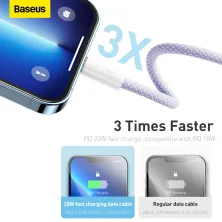 Кабель Baseus Dynamic 2 Series Fast Charging Data Cable Type-C to Lightning PD 20W 2m Фіолетовий