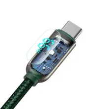 Кабель Baseus Display Series Fast Charging Data Cable USB to Type-C 66W 11V 6A 1m Зелений