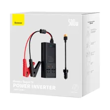 Автомобильный инвертор Baseus Super Si Inverter 500W (220V CN/EU) 2Розетки+USB+Type-C 3A с технологией QC3.0+PD3.0 Черный