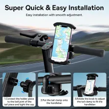 Тримач телефону на велосипед Baseus QuickGo Series Bike Phone Mount Чорний