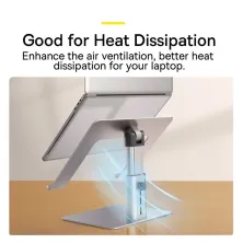 Підставка для ноутбука Baseus Metal Adjustable Laptop Stand Сріблястий