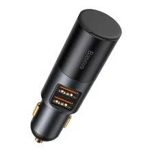 Автомобильное зарядное устройство Baseus Share Together Fast Charge Car Charger 120W 2USB + 1 Прикуриватель Серый