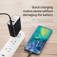 Сетевое зарядное устройство Baseus Speed PPS Intelligent Power-off QC4.0+PD3.0 45W USB+Type-C 6A Черный