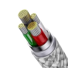 Кабель Baseus StarSpeed 3-in-1 Fast Charging Data Cable USB to Lightning+Type-C+MicroUSB 3.5А 1.2m Білий