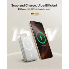 УМБ Baseus Nomos Qi2 Kickstand Magnetic 10000mAh 45W QC3.0+PD3.0 з функцією MagSafe и Qi2 15W и Type-C кабелем 45W Сірий
