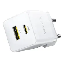 Мережевий зарядний пристрій Baseus Palm Fast Charger QC3.0+PD3.0 20W USB+Type-C 3A Білий