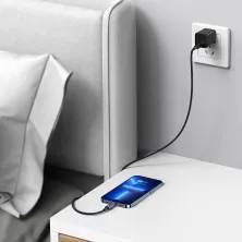 Кабель Baseus Explorer Series Auto Power-Off Fast Charging Data Cable Type-C to Lightning PD 20W 2m Чорний