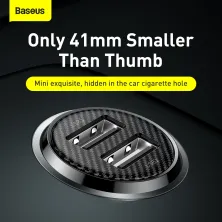 Автомобильное зарядное устройство Baseus Grain Pro Car Charge 2USB 4.8A Черный
