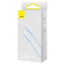 Кабель Baseus Jelly Liquid Silica Gel Fast Charging Data Cable Type-C to Lightning PD 20W 2m Блакитний