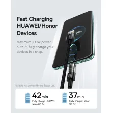 Кабель Baseus Gem Series Fast Charging Data Cable USB to Type-C 100W 20V 5A 2m Черный