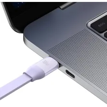 Кабель Baseus Bright Mirror 2 Series Retractable 3-in-1 Fast Charging Data Cable Type-C to Lightning+Type-C+MicroUSB 100W 1.1m Фіолетовий