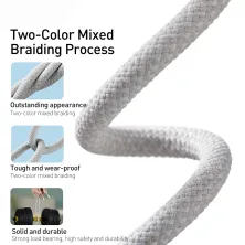 Кабель Baseus Dynamic Series Fast Charging Data Cable Type-C to Lightning PD 20W 2m Білий