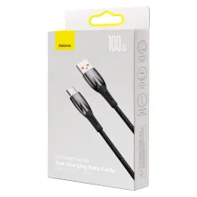 Кабель Baseus Glimmer Series Fast Charging Data Cable USB to Type-C 100W 20V 5A 2m Чорний