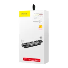 Автовизитка парковочная карта Baseus All Metal Temporary Parking Number Plate версия для двух номеров Черный