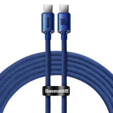 Кабель Baseus Crystal Shine Series Fast Charging Data Cable Type-C to Type-C 100W 20V 5A 2m Синий