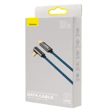 Кабель Baseus Legend Series Elbow Fast Charging Data Cable Type-C to Type-C 100W 20V 5A 2m Синий