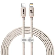 Кабель Baseus Crystal Shine Series Fast Charging Data Cable Type-C to Lightning PD 20W 2m Рожевий