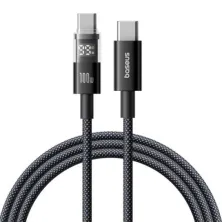 Кабель Baseus Display 2 Series Fast Charging Data Cable Type-C to Type-C 100W 20V 5A 1m Чорний