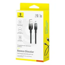 Кабель Baseus Discolor Series Fast Charging Data Cable USB to Lightning 2.4A 1m Чорний
