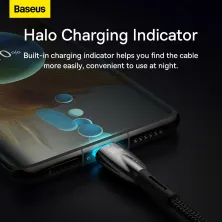 Кабель Baseus Glimmer Series Fast Charging Data Cable Type-C to Type-C 100W 20V 5A 2m Чорний