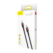 Кабель Baseus Cafule Flash Charging Data Line Cable Type-C to Type-C PD 2.0 QC 3.0 60W 20V 3A 1m Чорно-Червоний