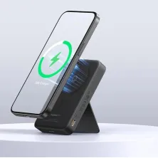 УМБ Baseus MagPro Magnetic Bracket Wireless Fast Charge 5000mAh 20W 2.4A QC3.0+PD3.0 з Бездротовою зарядкою Qi 15W Чорний
