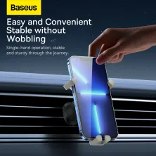 Автотримач для телефона Baseus Stable Gravitational Car Mount Air Outlet у повітропровід Білий