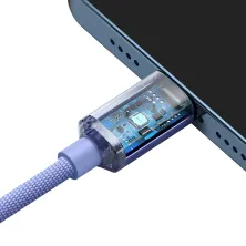 Кабель Baseus Crystal Shine Series Fast Charging Data Cable Type-C to Lightning PD 20W 1.2m Фіолетовий