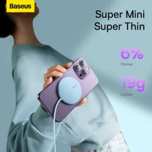 Бездротовий зарядний пристрій Baseus Simple Mini3 Magnetic з функцією MagSafe і Qi 15W Блакитний