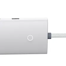 USB-хаб Baseus 4in1 Lite Series 4-Port Type-C HUB Adapter Type-C to USB3.0*4 кабель 2м Білий