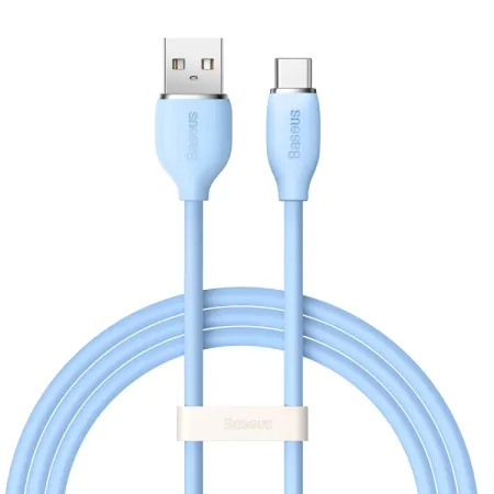 Кабель Baseus Jelly Liquid Silica Gel Series Fast Charging Data Cable USB to Type-C 100W 20V 5A 1.2m Синий