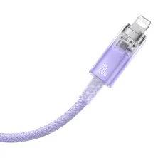 Кабель Baseus Explorer Series with Smart Temperature Control Fast Charging Data Cable Type-C to Lightning PD 20W 1m Фиолетовый
