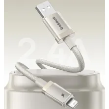 Кабель Baseus Titanium Alloy Series Fast Charging Data Cable USB to Lightning 2.4A 1m Сірий