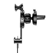 Автодержатель для телефона Baseus YY ehicle в воздуховод с зарядным кабелем Type-C 2A 1м Черный