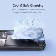 УМБ Baseus EnerFill FM11 Qi Magnetic 10000mAh 30W с функцией MagSafe и Qi 15W и встроенным кабелем Type-C 30W Черный