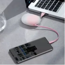 Кабель Baseus Lets Go Little Reunion One-Way Stretchable Cable USB to Type-C 2A 1m Розовый