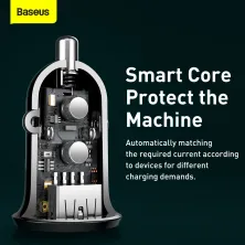 Автомобильное зарядное устройство Baseus Grain Pro Car Charge 2USB 4.8A Черный