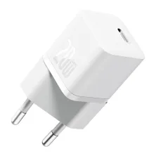 Сетевое зарядное устройство Baseus GaN5 Mini Fast Charger 1C PD3.0 20W Type-C 3A + кабель Baseus Type-C to Type-C 100W 20V/5A 1м Белый