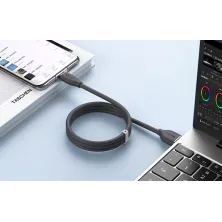 Кабель Baseus Jelly Liquid Silica Gel Series Fast Charging Data Cable USB to Type-C 100W 20V 5A 2m Черный