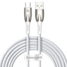 Кабель Baseus Glimmer Series Fast Charging Data Cable USB to Type-C 100W 20V 5A 2m Білий