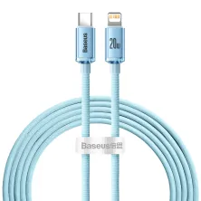 Кабель Baseus Crystal Shine Series Fast Charging Data Cable Type-C to Lightning PD 20W 2m Блакитний