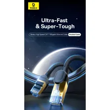 Кабель Baseus High Speed CAT7 Seven Types RJ45 10Gigabit Network Cable Ethernet Круглый 10m Черный