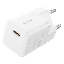 Сетевое зарядное устройство Baseus GaN5 Mini Fast Charger 1C PD3.0 25W Type-C 3A + кабель Baseus Type-C to Type-C 100W 20V/5A 1м Белый